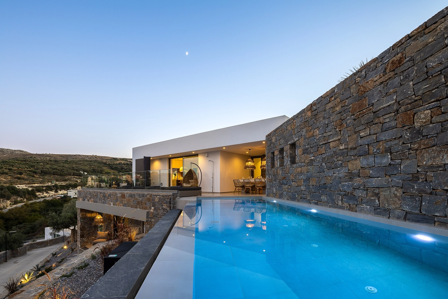 Andriotis – Luxuriöse Ferienvilla – Außenbereich